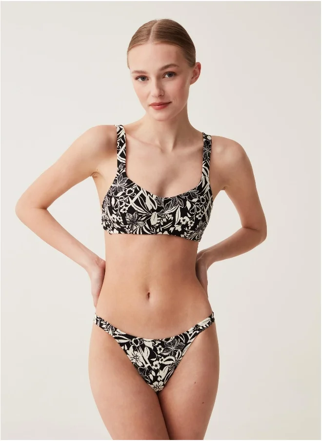 Ovs Ovs Bikini Tanga With Floral Print