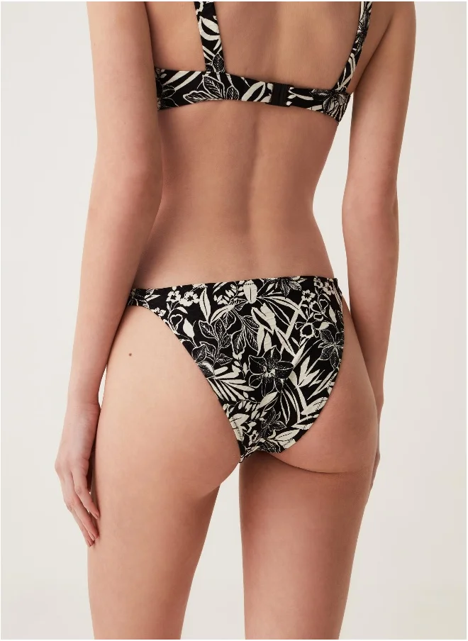 او في اس Ovs Bikini Tanga With Floral Print