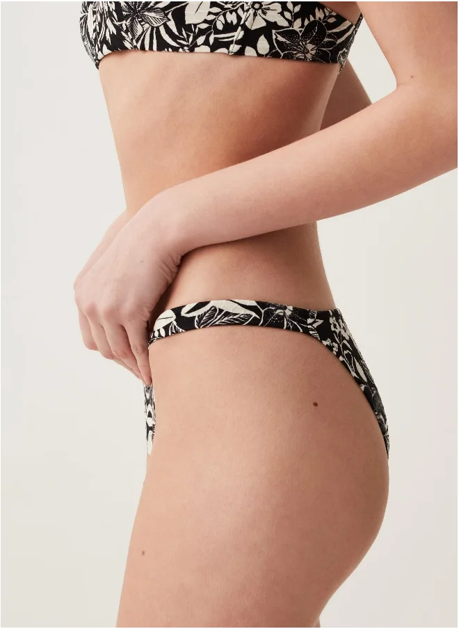 او في اس Ovs Bikini Tanga With Floral Print