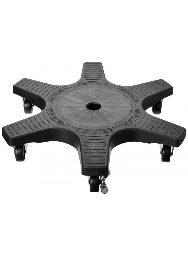 Bosmere S20410 Down Under Plant Caddie, Heavy Duty Plant Stand with Wheels, 500lb Capacity, 20-Inch, Black - Image 1