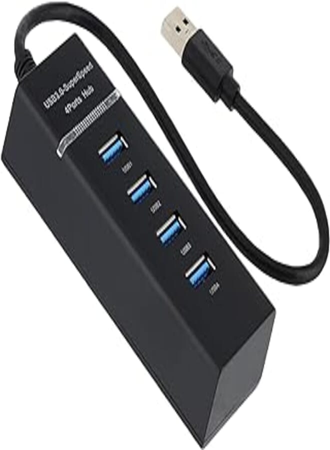 4-Port USB 3.0 Ultra-Slim Data Hub with 30cm Extended Cable