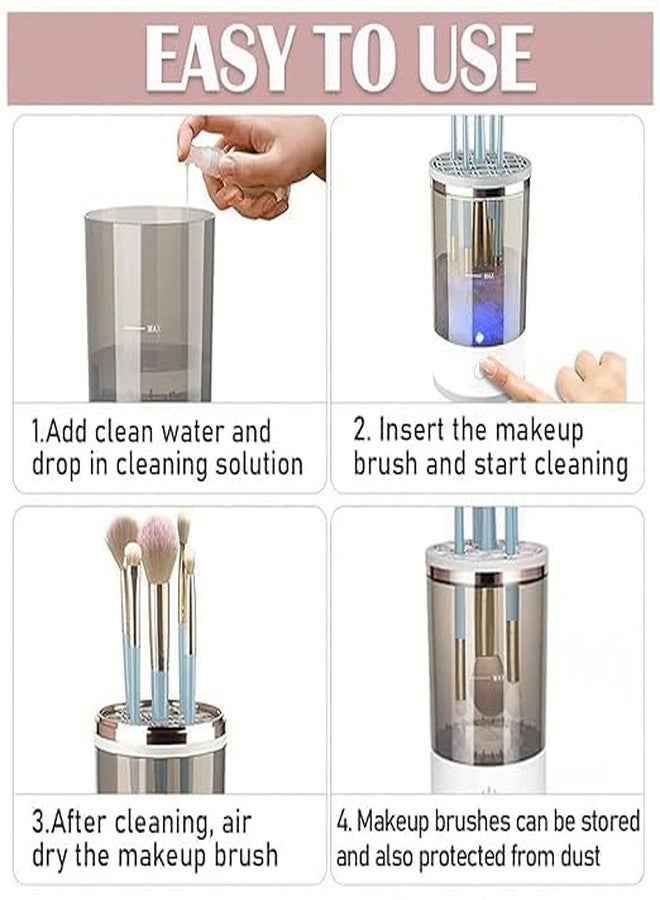 G.FIDEL منظف فرش المكياج من جي.فيدل، منظف ومجفف ومخزن تلقائي 3 في 1، حاوية تنظيف متعددة الوظائف لأدوات التجميل - Image 5