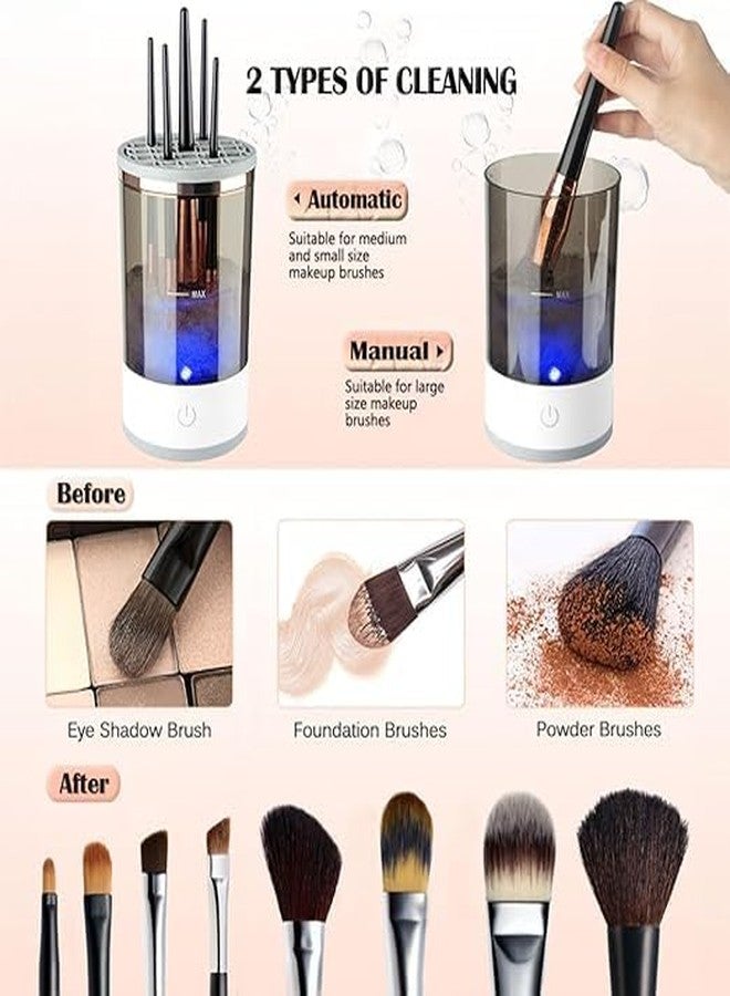 G.FIDEL منظف فرش المكياج من جي.فيدل، منظف ومجفف ومخزن تلقائي 3 في 1، حاوية تنظيف متعددة الوظائف لأدوات التجميل - Image 4