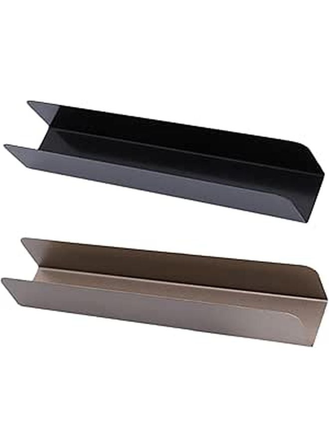 2Pcs Non Stick U Shape Rectangle Long Cookie Mold Baking Pan Gold and Black - Image 1