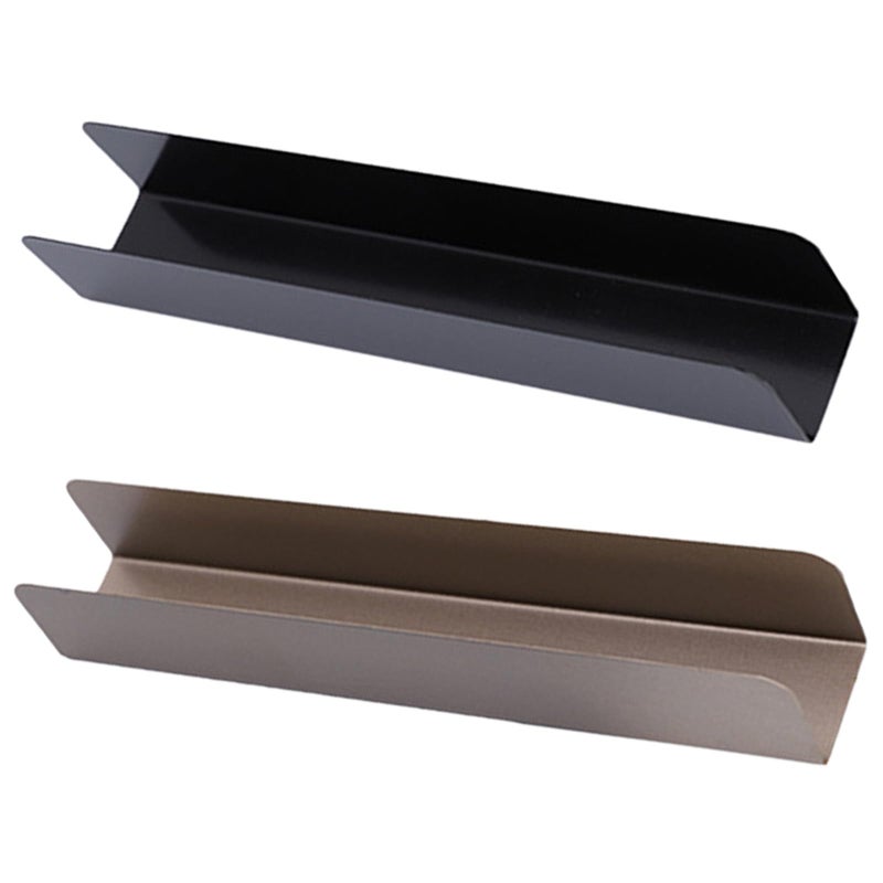 2Pcs Non Stick U Shape Rectangle Long Cookie Mold Baking Pan Gold and Black - Image 2