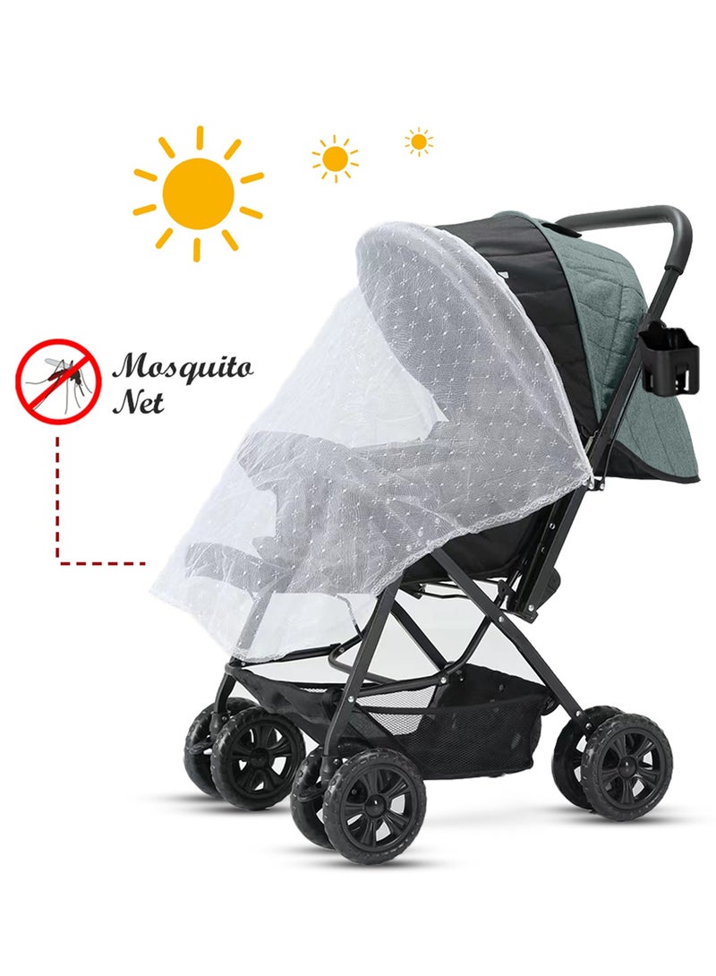 TEKNUM Reversible Look At Me Baby Stroller With Wide Seat And Stylish Canopy - Dark Grey  - Image 5