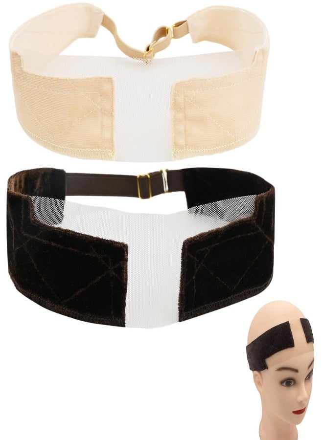 RupeeRise 2PCS Daily Styling Needs,Wig Grip Band with Ear Cutout, Lace Headband for Secure Wig Placement, 2-Piece Set for - Image 1