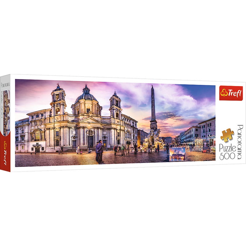 Trefl - Piazza Navona Rome Panorama Puzzle 500 Pieces - 29501 - Image 1