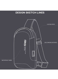 BANGE BANGE Sling Waterproof with USB Port Crossbody Bag For Men  - Image 3