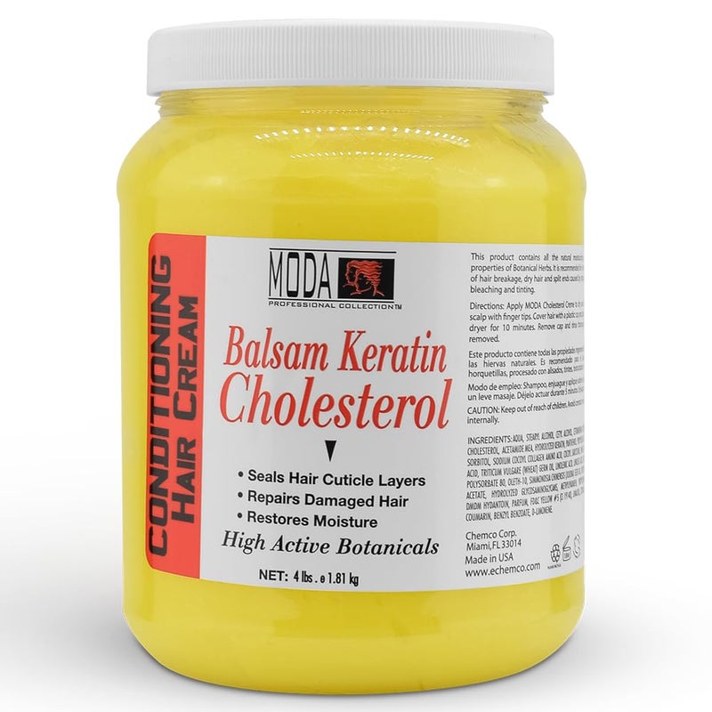 MODA كريم شعر عميق بالكلسترول من MODA مع الكيراتين والبانتينول والكولاجين والأحماض الأمينية وزيت الجوجوبا وفيتامين E 64 أونصة