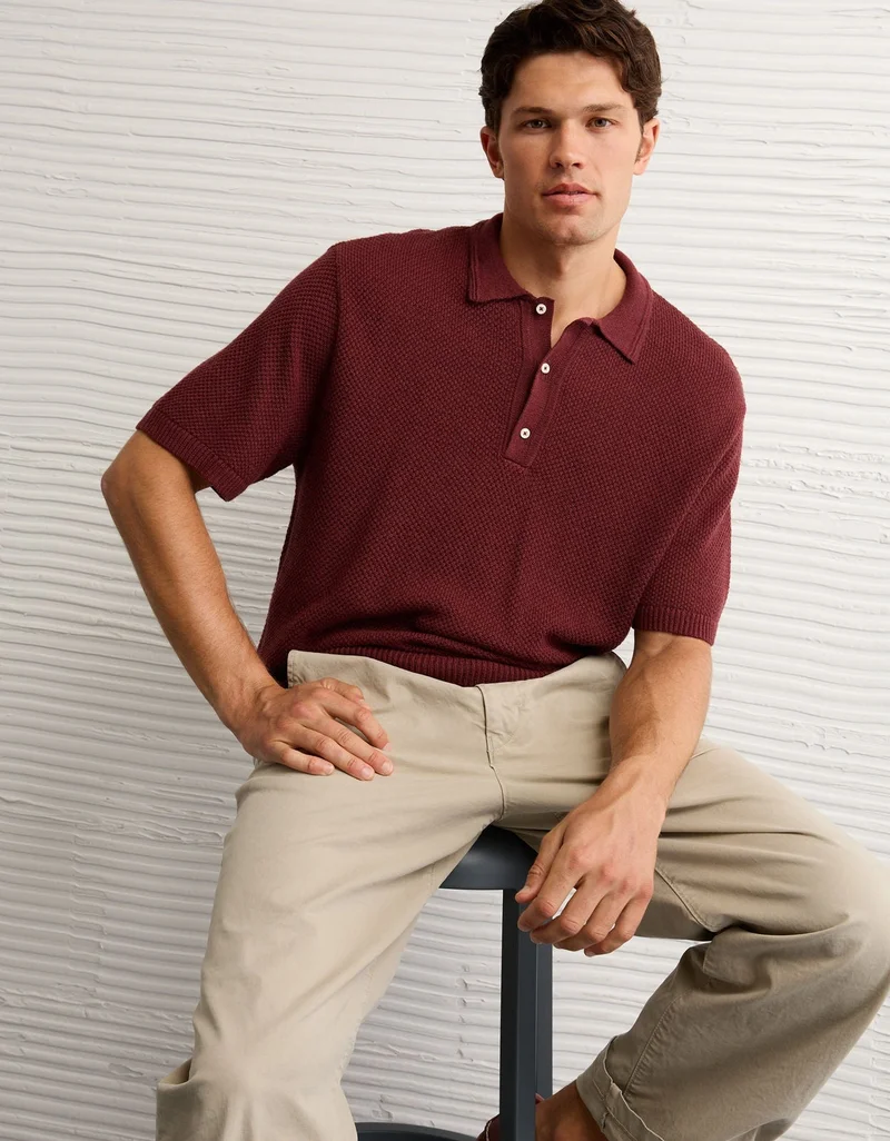 AE Pique Sweater Polo Shirt