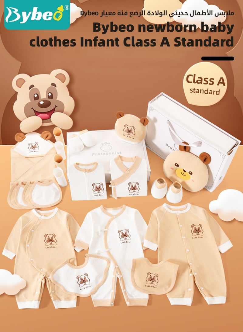 Bybeo 26PCS Newborn Baby Gift Set, Newborn Layette Gift Set for Boys and Girls, Babies Essential Clothes Accessories with Baby Blanket, 100% Premium Cotton, for Spring Summer Autumn Winter - Image 3