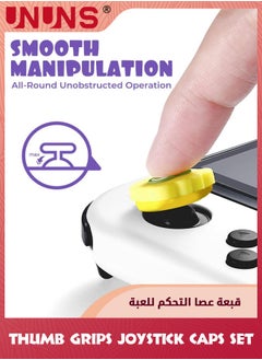 UNUNS Switch Thumb Grips Joystick Caps,Cute Silicone Analog Stick Cover Compatible With Splatoon Nintendo Switch/OLED/Lite Controller,Switch Thumb Grips Joystick Caps,4 PCS ,Yellow Purple  - Image 4