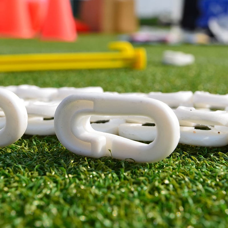 Fitfix مشابك شبكة كرة القدم ® - مجموعة من 80 مشبك لتثبيت الشبكة بشكل آمن - ملحقات أساسية لشبكات كرة القدم واللاكروس وهوكي الجليد - حافظ على أهدافك جاهزة للعمل (أبيض) - Image 5