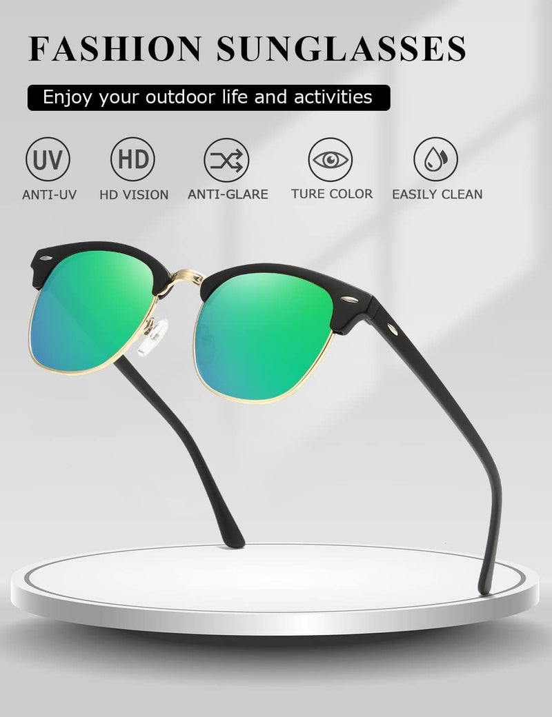 AEVOGUE Polarized Sunglasses For Women And Men Semi Rimless Frame Retro Sun Glasses AE0369 - Image 3