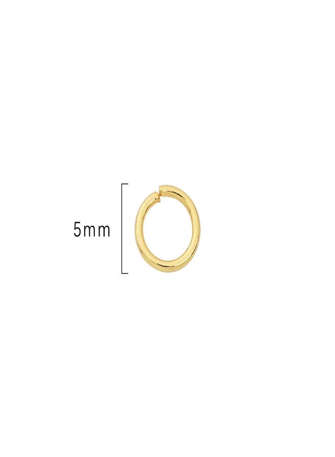 BEADIA 14K Gold Plated Jump Rings Non Tarnish 5mm 400pcs for Jewelry Making Findings - Image 2