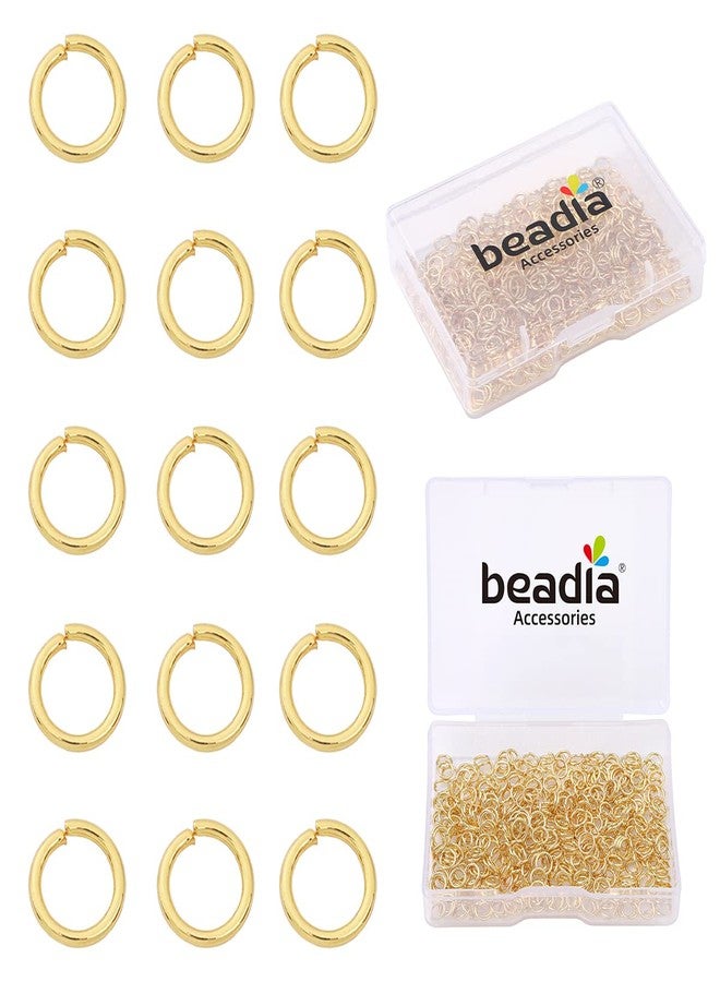 BEADIA 14K Gold Plated Jump Rings Non Tarnish 5mm 400pcs for Jewelry Making Findings - Image 1