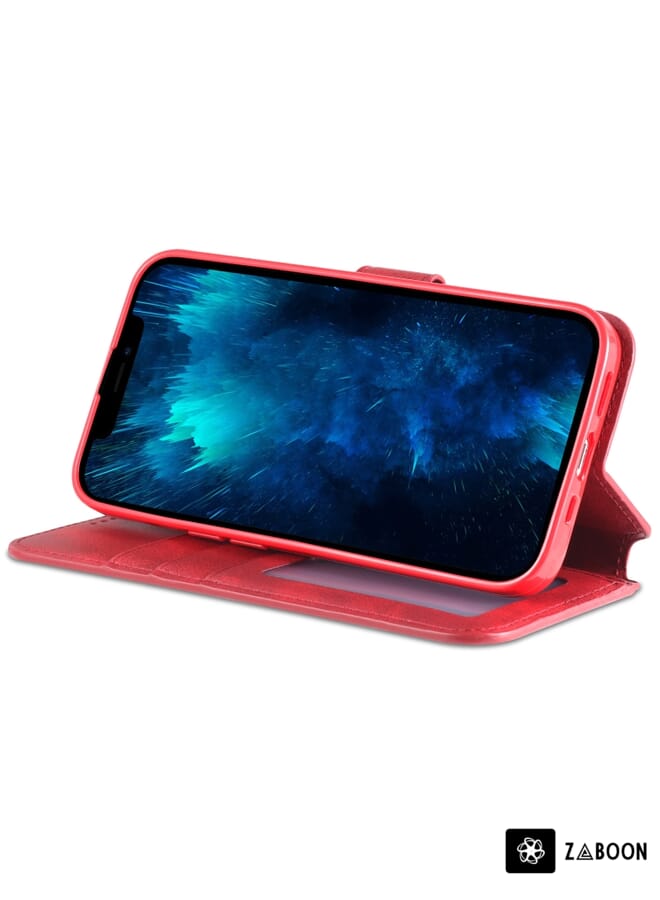 Zaboon Protective Case For iPhone 14 Pro Max AZNS Calf Texture Flip Leather - Image 3