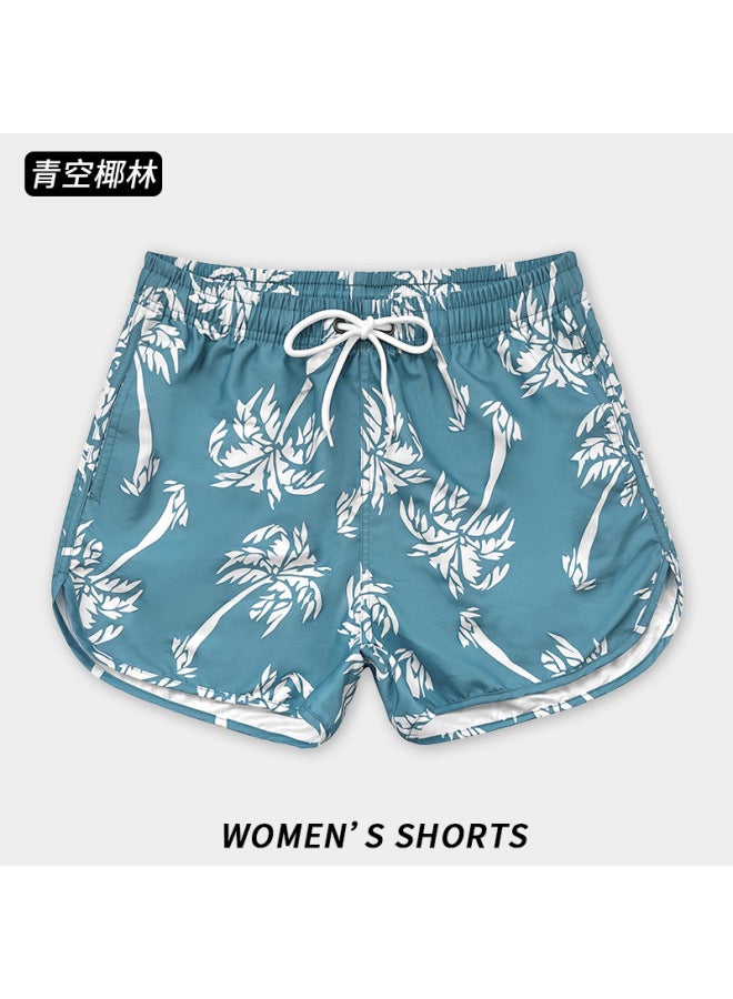 Custom Women's Beach Pants Quick-dry Water-resistant Printed Fabric Seaside Vacation Ladies Beach Shorts