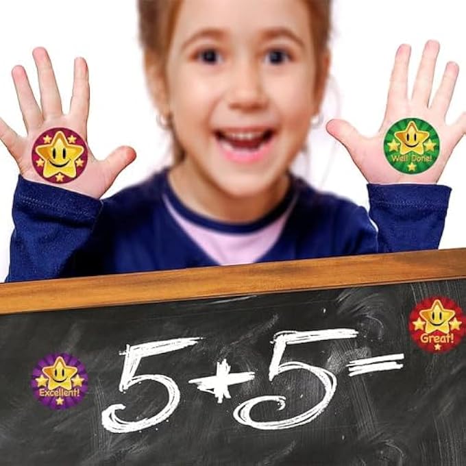 REWARD STICKERS FOR KIDS, 6 ROLLS 3000PCS COLORFUL MOTIVATIONAL STICKERS, 2.5CM SELF-ADHESIVE STAR LABELS FOR TEACHERS PARENTS, PERFECT FOR CLASSROOM BEHAVIOR REWARD SYSTEM AND HOMESCHOOLING - Image 4