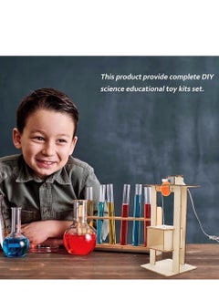 Beauenty DIY Wooden Elevator Kit, Kids DIY Elevator Set Lifts Elevator Model, DIY Crafts Making Kit Early Education Learning Toy, Model Building Kits with Battery for Children Kids  - Image 2