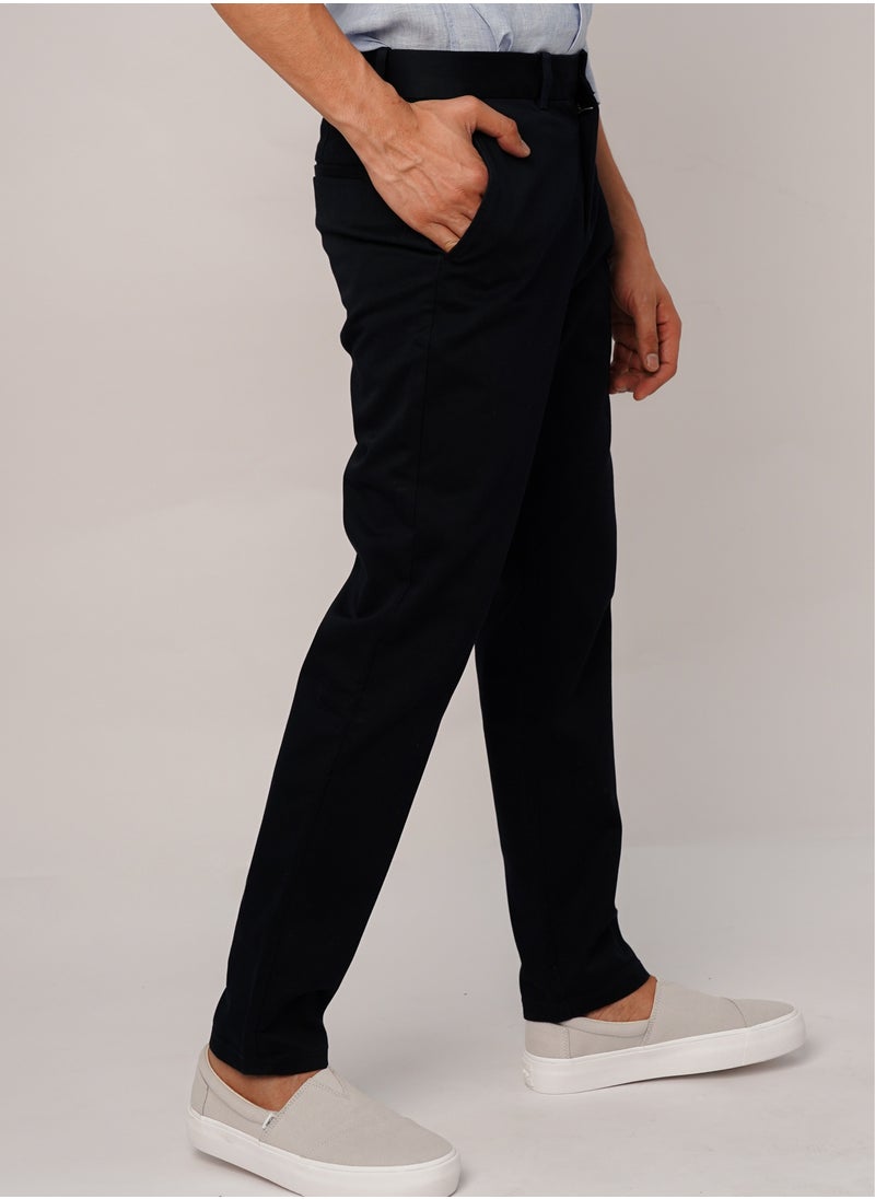 JACK & JONES - Men’s Ankle Length Slant Pockets Flat Front Pant in Midnight - Image 1