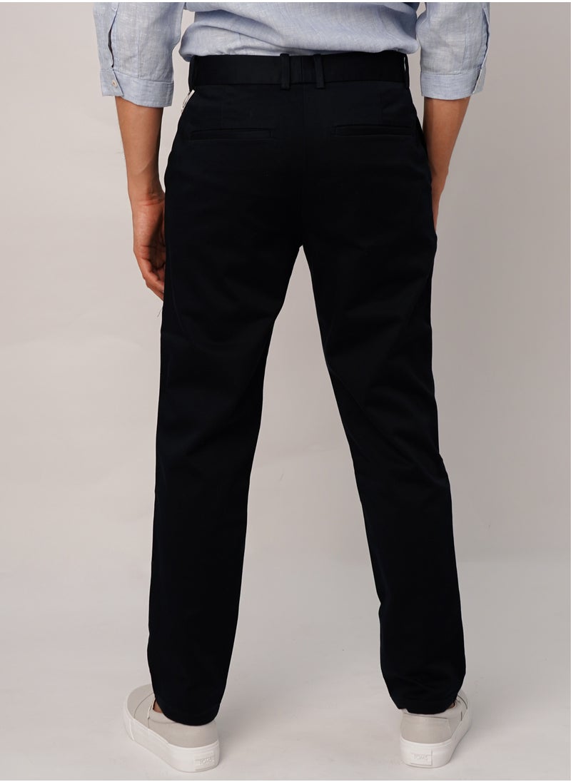 JACK & JONES - Men’s Ankle Length Slant Pockets Flat Front Pant in Midnight - Image 1