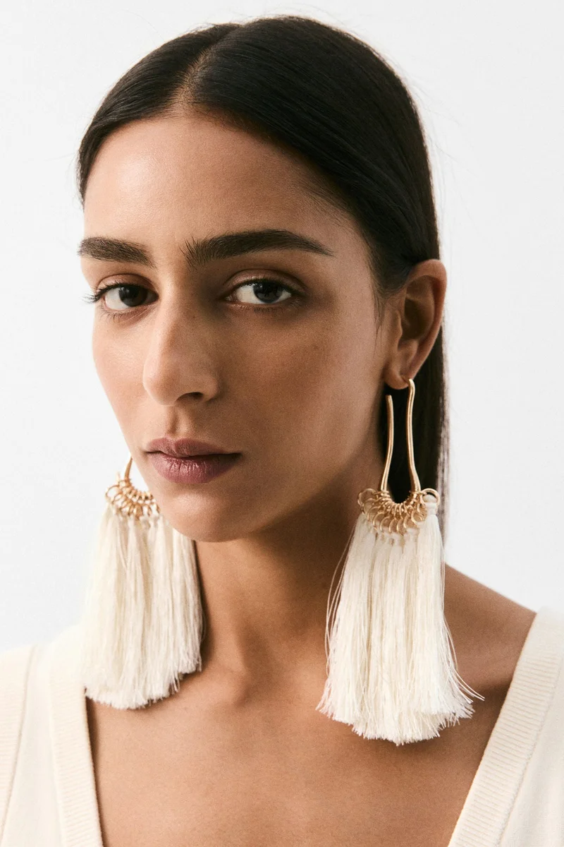 H&M Fringed dangle earrings