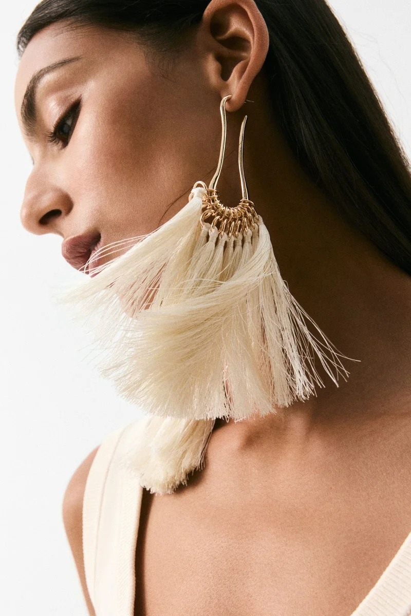 H&M Fringed dangle earrings