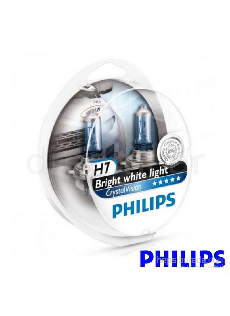 Philips - H7 Crystal Vision Bright White Light 4300K ​​Made in Germany - Image 1