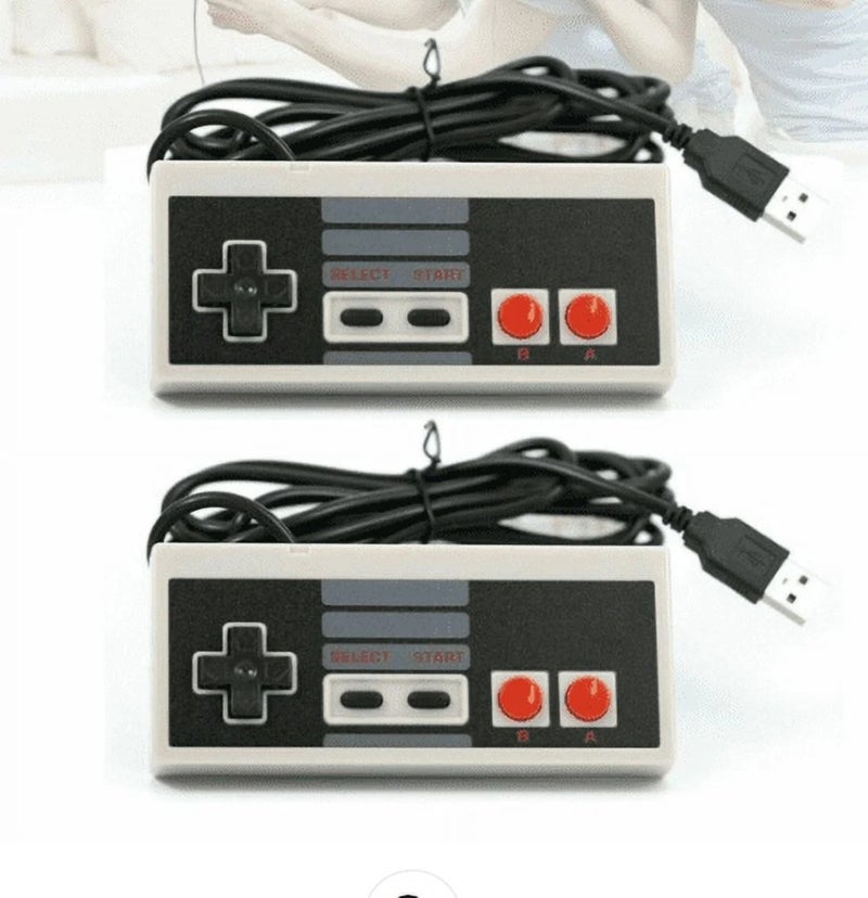 وحدة تحكم NES USB، تشغيل فوري، أزرار فائقة الحساسية للتحكم الدقيق - وحدة تحكم كلاسيكية بأزرار قابلة للتكوين، متوافقة مع ويندوز وماك أو إس لألعاب الريترو. - Image 2