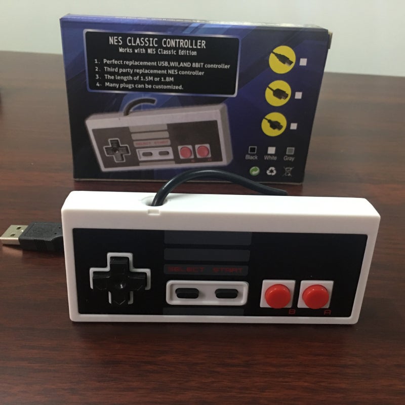 وحدة تحكم NES USB، تشغيل فوري، أزرار فائقة الحساسية للتحكم الدقيق - وحدة تحكم كلاسيكية بأزرار قابلة للتكوين، متوافقة مع ويندوز وماك أو إس لألعاب الريترو. - Image 4