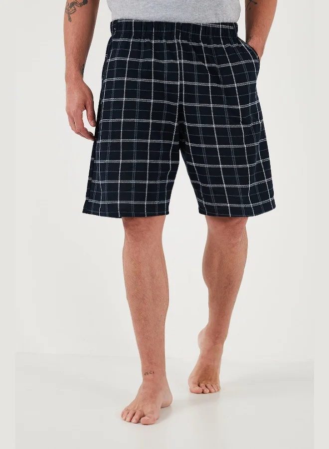 Buratti  Buratti Plaid Regular Fit Cotton Crew Neck Short Sleeve Shorts Pajama Set Men's PAJAMAS SET 6572020 for Men | Best Price UAE