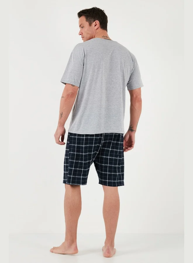 Buratti  Buratti Plaid Regular Fit Cotton Crew Neck Short Sleeve Shorts Pajama Set Men's PAJAMAS SET 6572020 for Men | Best Price UAE