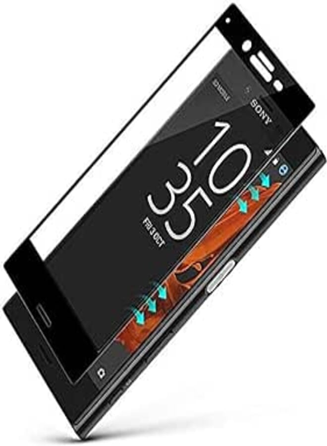 3D Full Screen Surfaces Glass Screen Protector By Ineix For Sony Xperia XZ Premium G8141 -G8142 - BLACK