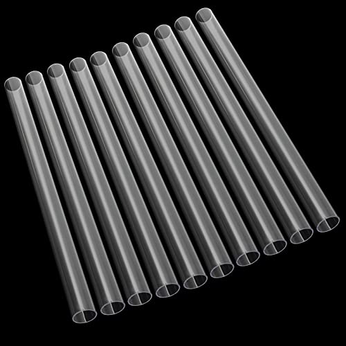 FengWu 10PCS Rigid PETG Tube 1" (25mm) OD x 1mm Wall Thickness Plastic Tubing, 16" Length Clear DIY Acrylic Tube Chemical Resistant Round Polycarbonate Tubing - Image 4