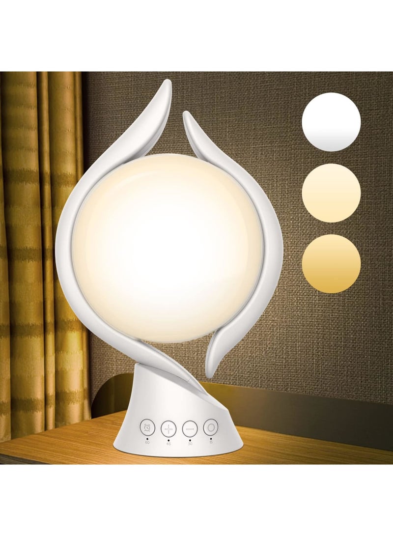 SYOSI Light Therapy Lamp 10000 Lux, UV-Free Lamp Therapy Lamps Adjustable Temp/Brightness, Timer & Memory Function, Full Spectrum, Bright Seasonal Sun Light Lamps for Bedroom, Office - Image 1