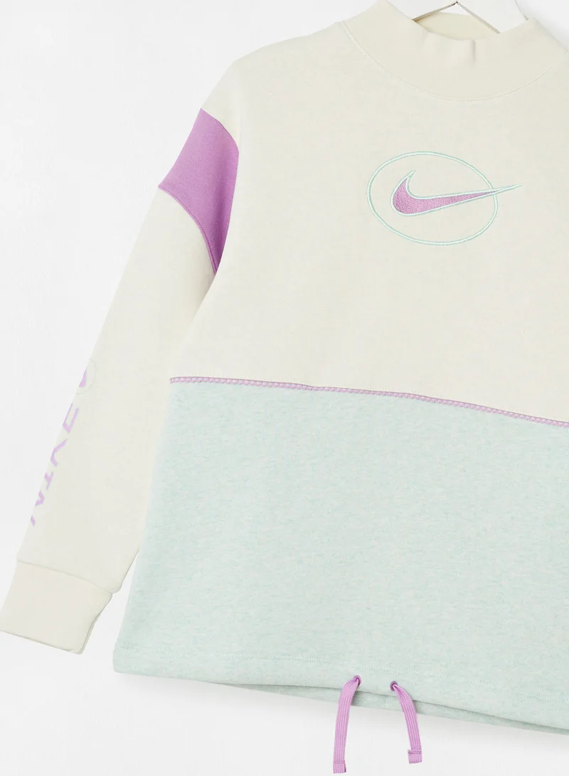Nike Older Kids NSW Fleece Mock Top