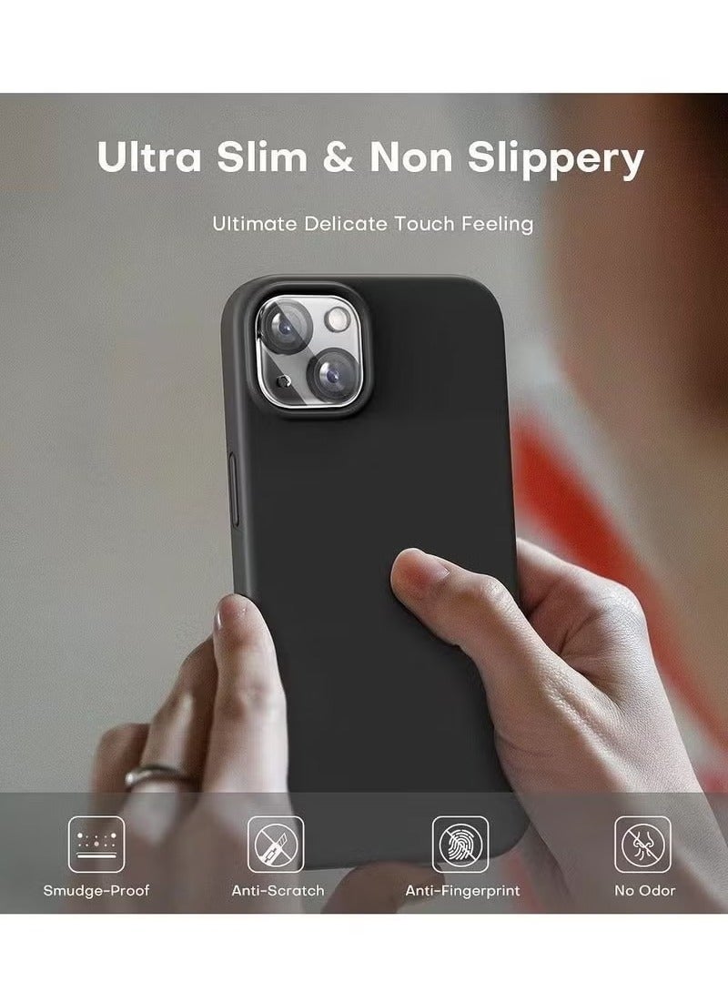 MIGOFAST 5 in 1 Designed for iPhone 14 Plus Case with 2 Pack Screen Protector + 2 Pack Camera Lens Protector Liquid Silicone Ultra Slim Shockproof Protective Phone Case 6.7 - Image 3