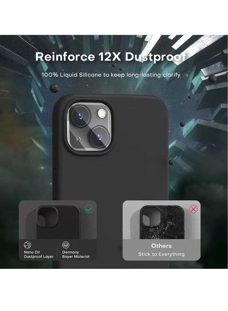 MIGOFAST 5 in 1 Designed for iPhone 14 Plus Case with 2 Pack Screen Protector + 2 Pack Camera Lens Protector Liquid Silicone Ultra Slim Shockproof Protective Phone Case 6.7 - Image 4