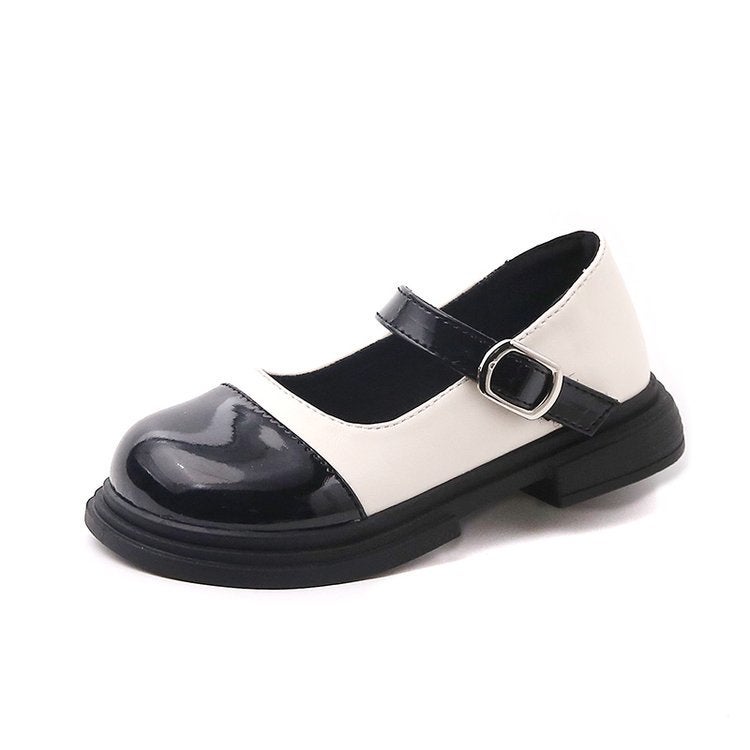 2024 New Retro Shallow Thick Heel Fashion Shoes With Mary Jane Shoes Small Leather Shoes - Image 1
