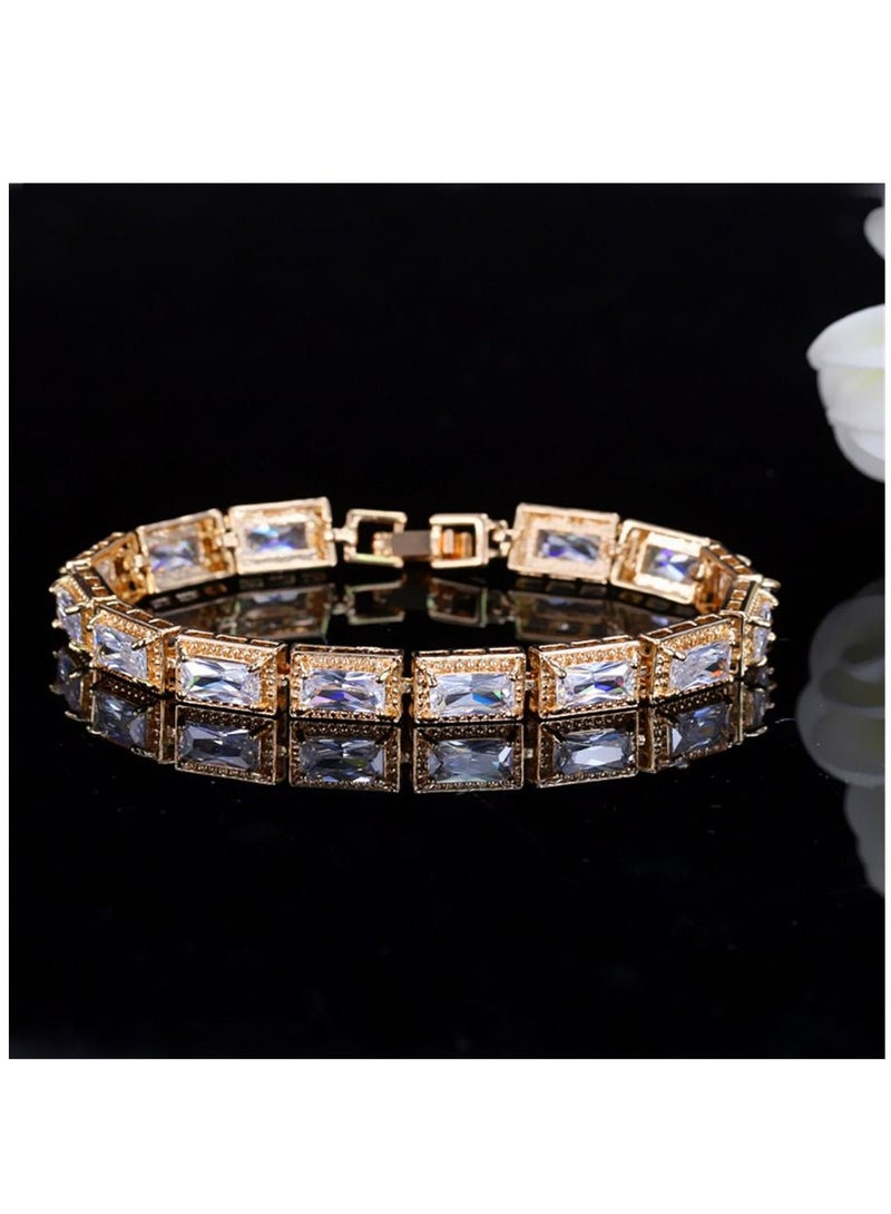 MissTiara Gold Plated with AAA Grade Zircon Bracelet 17.5cm+2.5cm extension  - Image 2