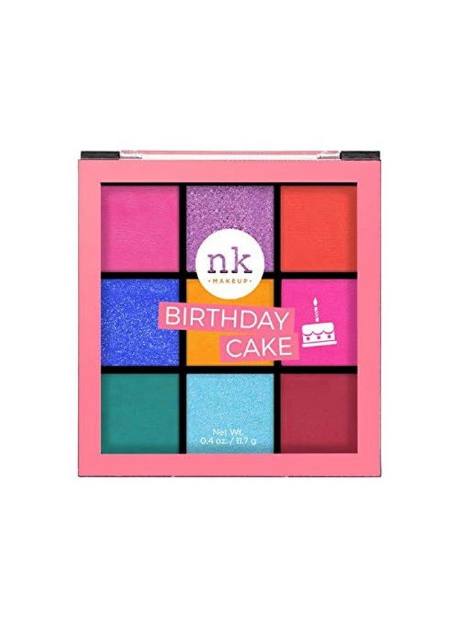 نيكا كيه نيويورك مجموعة ظلال العيون Nicka K Nine Color Eyeshadow Palette، بلمسة نهائية غير لامعة ولامعة - Birthday Cake، متعددة الألوان، 11 جرام