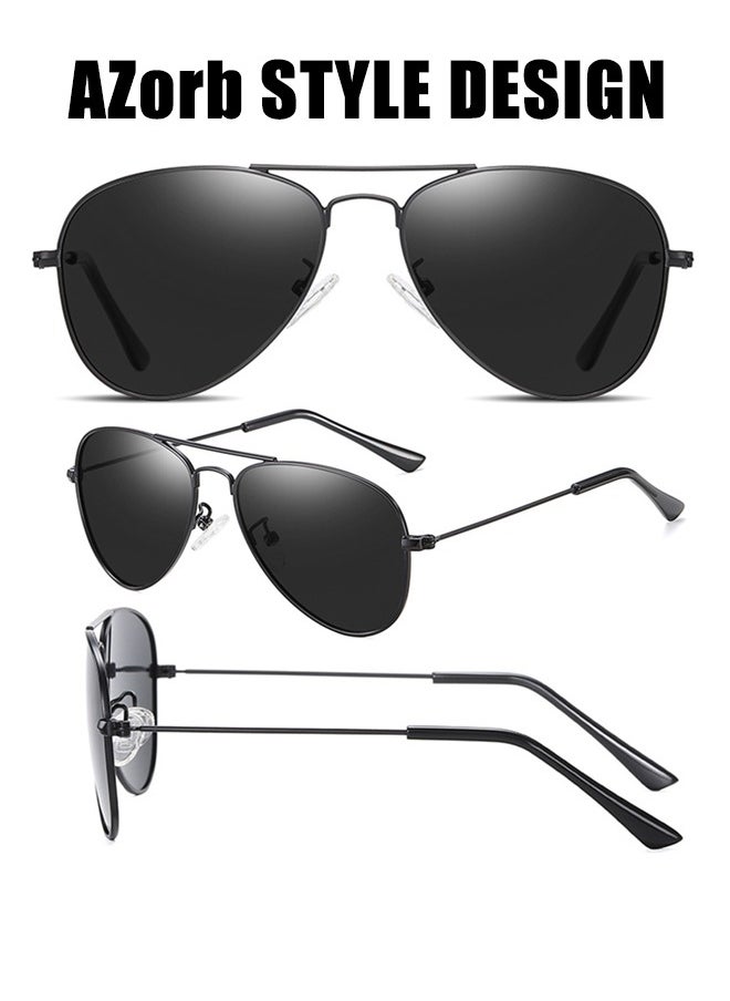 AZorb - Kids Aviator Sunglasses for Boys Girls Polarized Childrens Sun Glasses Metal Frame with UV400 Protection Age 4-12 Sunglasses - Image 1