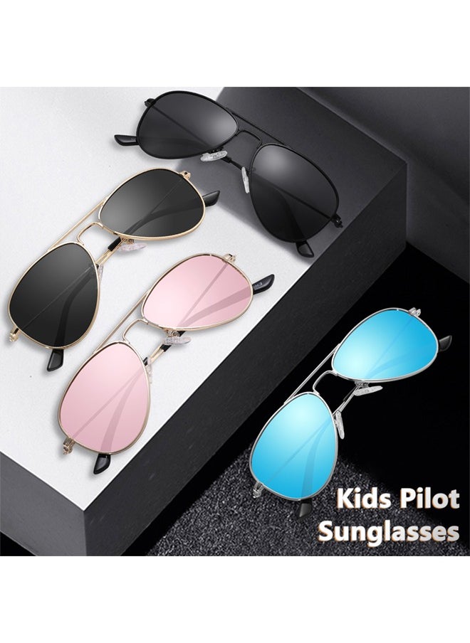 AZorb - Kids Aviator Sunglasses for Boys Girls Polarized Childrens Sun Glasses Metal Frame with UV400 Protection Age 4-12 Sunglasses - Image 1