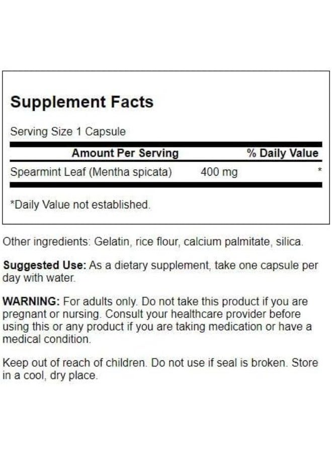Swanson Full Spectrum Spearmint Leaf 400Mg 60 Capsules - Image 2