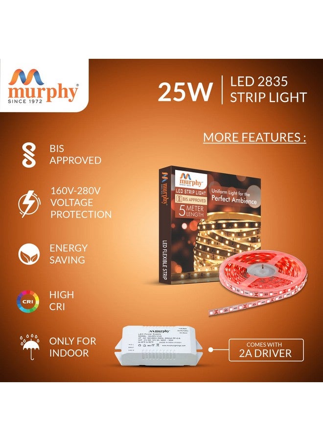 Murphy 25W LED Strip 2835 Cove Light 5 Metre (Red, Pack of 2) with Driver - Image 3