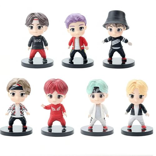 SurpriseSeptember Surprise September 7pcs Cake Toppers Character Set Action Figures Toys Mini Figurines Dolls Birthday Party Supplies Car Desktop Birthday Decorations C - Image 1
