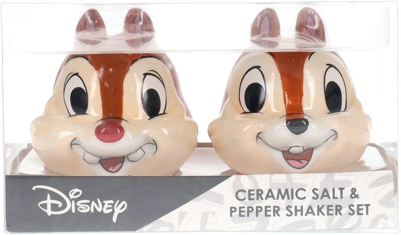 Silver Buffalo Disney Chip 'n' Dale Ceramic Salt and Pepper Shakers, Set of 2 | Spice Dispenser Storage Canisters - Image 3