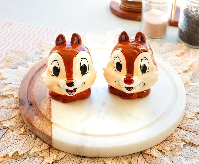 Silver Buffalo Disney Chip 'n' Dale Ceramic Salt and Pepper Shakers, Set of 2 | Spice Dispenser Storage Canisters - Image 5